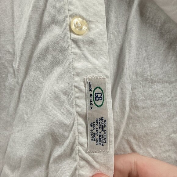 Gitman Bros Oxford Point All Cotton USA TTX 16.5 34 White Shirt Pocket Button Up - Picture 13 of 14